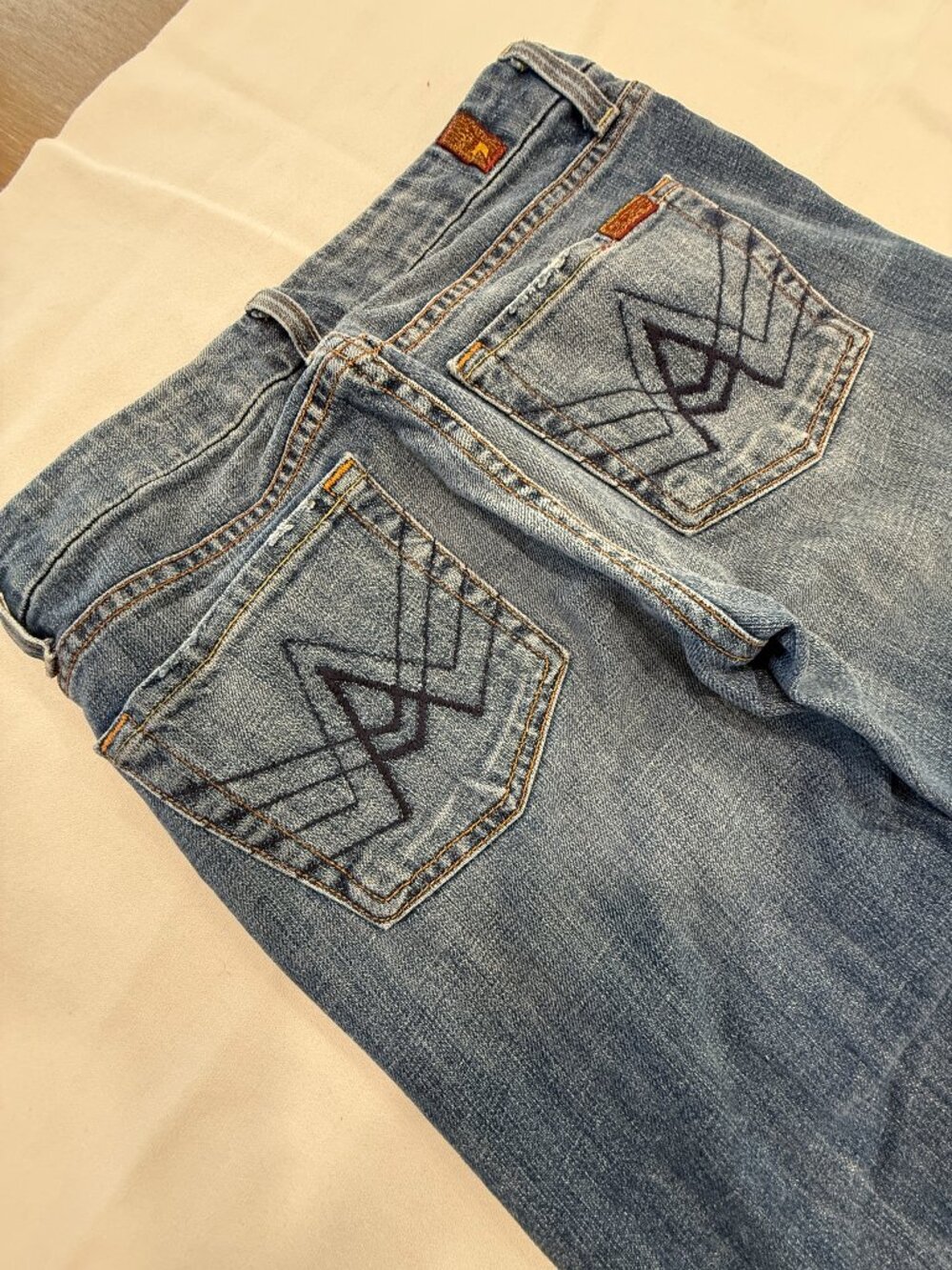 7 For All Mankind A Pocket Jeans Size 27 Low Rise Bootcut Y2K